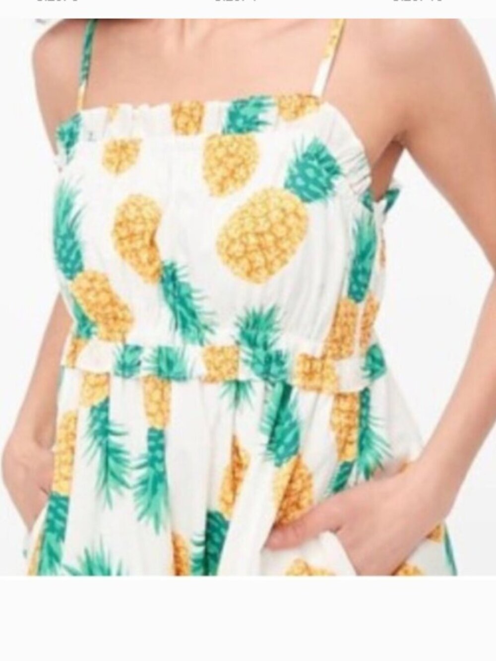 J. Crew Pineapple Strappy ruffle maxi dress 4 - Picture 3 of 11